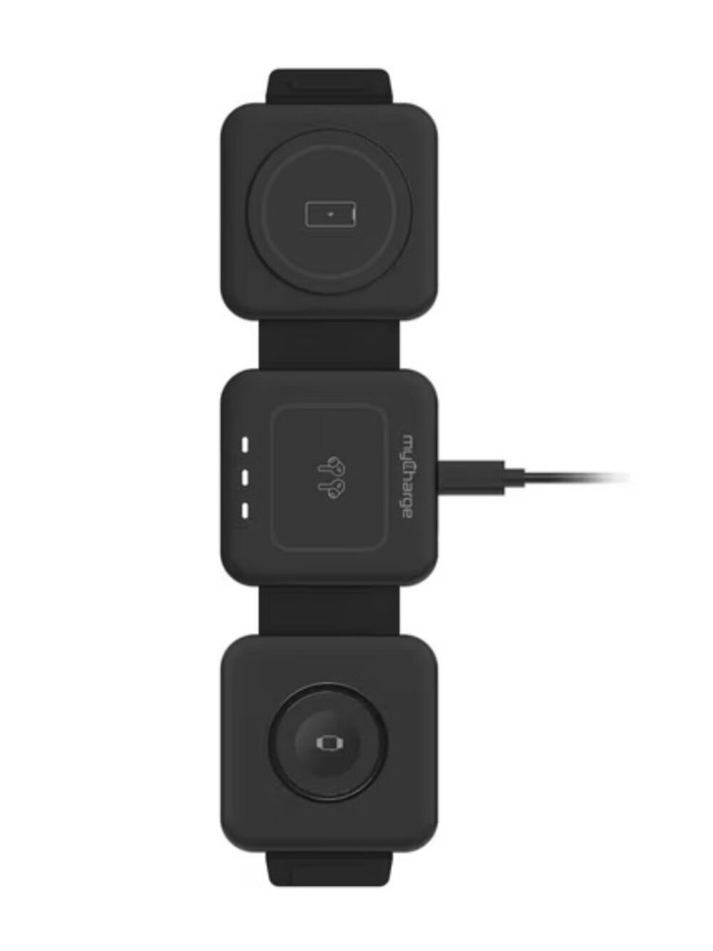 MyCharge 3-in-1 Wireless Charging Pad iPhones,Airpods and Apple Watches Black